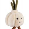 Plüschknoblauch KuschelFreund Plüschtier 18 cm Weiß handgefertigt-3