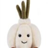 Plüschknoblauch KuschelFreund Plüschtier 18 cm Weiß handgefertigt-0