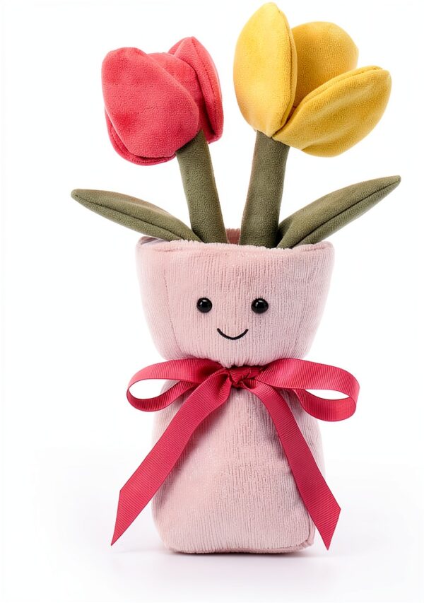 Romantische Tulpen Vase Plüschspielzeug 28cm Handgefertigt von BrandX-4