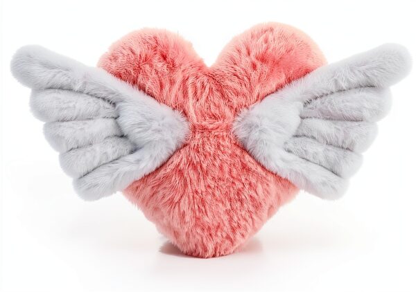 Plüsch Engel Herz 10 cm – Handgefertigt, 100 % Polyester, Kuschelig-3
