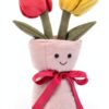 Romantische Tulpen Vase Plüschspielzeug 28cm Handgefertigt von BrandX-1