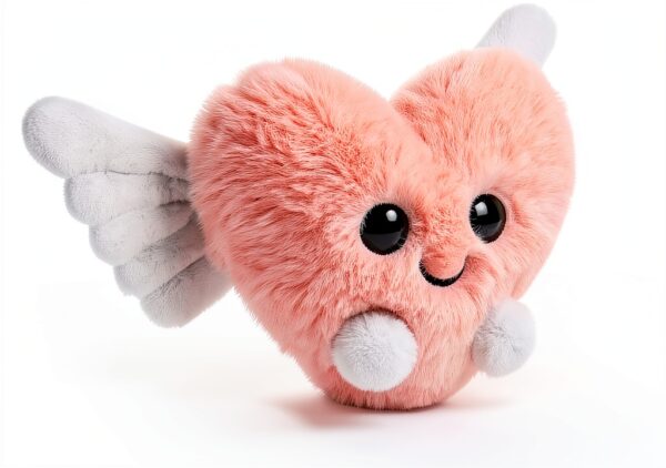 Plüsch Engel Herz 10 cm – Handgefertigt, 100 % Polyester, Kuschelig-2