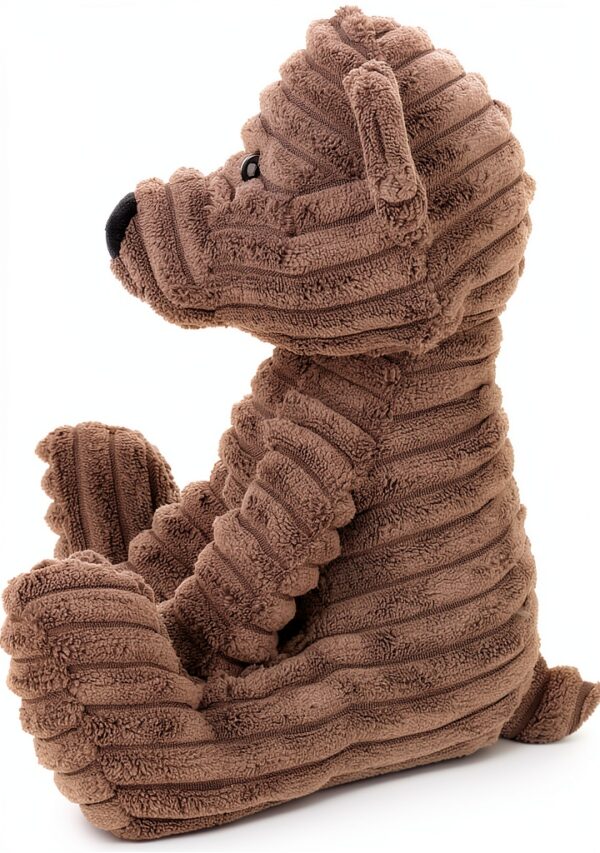 Apricot Lamb Rauchgrauer Corduroy Bear Plüschtiere für Kinder, weiche niedliche Kuscheltier für Baby Mädchen und Jungen, Flauschige Rauchgrauer Corduroy Bear Grau 23cm-3