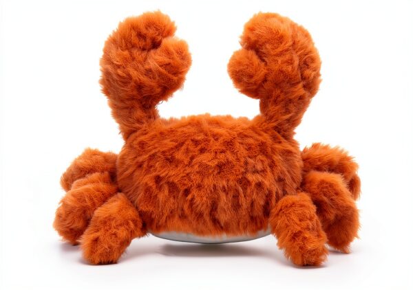 Apricot Lamb Krabbe Meerestiere Plüschtiere für Kinder, weiche niedliche Kuscheltier für Baby Mädchen und Jungen, Flauschige Krabbe Orange 22 cm-4