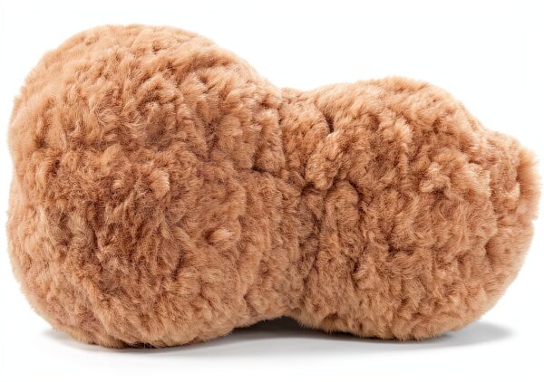 Apricot Lamb Erdnuss Essen Plüschtiere für Kinder, weiche niedliche Kuscheltier für Baby Mädchen und Jungen, Flauschige Erdnuss Essen Braun 17 cm-6