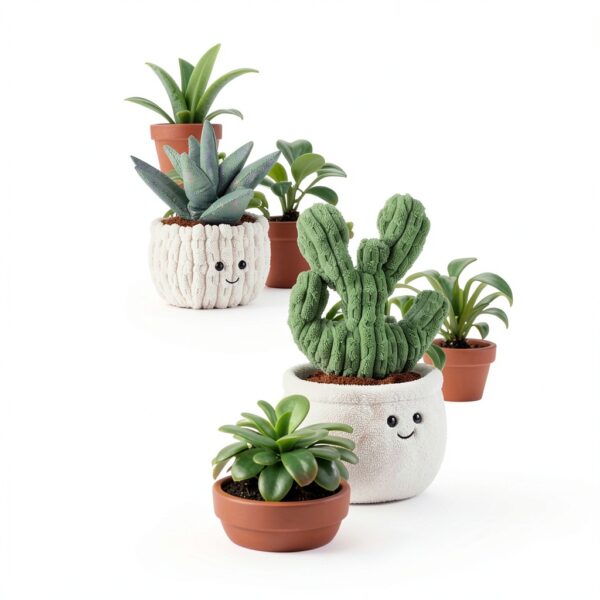 Apricot Lamb Aloe Pflanze Plüschtiere 21 cm Grün weiches Kuscheltier-1