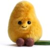 Apricot Lamb Frischer Mango Plüschtiere für Kinder, weiche niedliche Kuscheltier für Baby Mädchen und Jungen, Flauschige Mango Obst Gelb 14 cm-5
