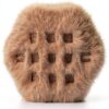 Apricot Lamb Köstliche Waffeln Essen Nachtisch Plüschtiere für Kinder, weiche niedliche Kuscheltier für Baby Mädchen und Jungen, Flauschige Köstliche Waffeln Braun 9 cm-4