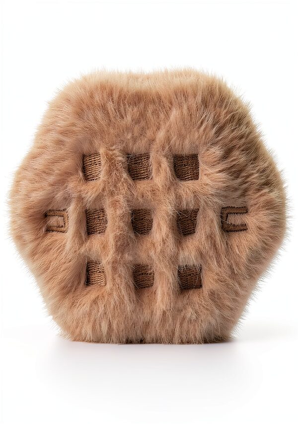 Apricot Lamb Köstliche Waffeln Essen Nachtisch Plüschtiere für Kinder, weiche niedliche Kuscheltier für Baby Mädchen und Jungen, Flauschige Köstliche Waffeln Braun 9 cm-4