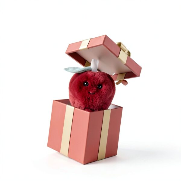 Apricot Lamb Apfel Essen Plüsch 13 cm Rot Kuscheltier für Kinder-1