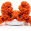 Apricot Lamb Krabbe Meerestiere Plüschtiere für Kinder, weiche niedliche Kuscheltier für Baby Mädchen und Jungen, Flauschige Krabbe Orange 22 cm-3