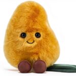 Apricot Lamb Frischer Mango Plüschtiere für Kinder, weiche niedliche Kuscheltier für Baby Mädchen und Jungen, Flauschige Mango Obst Gelb 14 cm-0