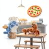Apricot Lamb Krabbe Meerestiere Plüschtiere für Kinder, weiche niedliche Kuscheltier für Baby Mädchen und Jungen, Flauschige Krabbe Orange 22 cm-1