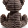 Apricot Lamb Rauchgrauer Corduroy Bear Plüschtiere für Kinder, weiche niedliche Kuscheltier für Baby Mädchen und Jungen, Flauschige Rauchgrauer Corduroy Bear Grau 23cm-4
