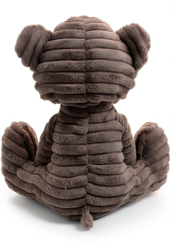 Apricot Lamb Rauchgrauer Corduroy Bear Plüschtiere für Kinder, weiche niedliche Kuscheltier für Baby Mädchen und Jungen, Flauschige Rauchgrauer Corduroy Bear Grau 23cm-4