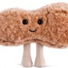 Apricot Lamb Erdnuss Essen Plüschtiere für Kinder, weiche niedliche Kuscheltier für Baby Mädchen und Jungen, Flauschige Erdnuss Essen Braun 17 cm-4