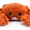 Apricot Lamb Krabbe Meerestiere Plüschtiere für Kinder, weiche niedliche Kuscheltier für Baby Mädchen und Jungen, Flauschige Krabbe Orange 22 cm-2