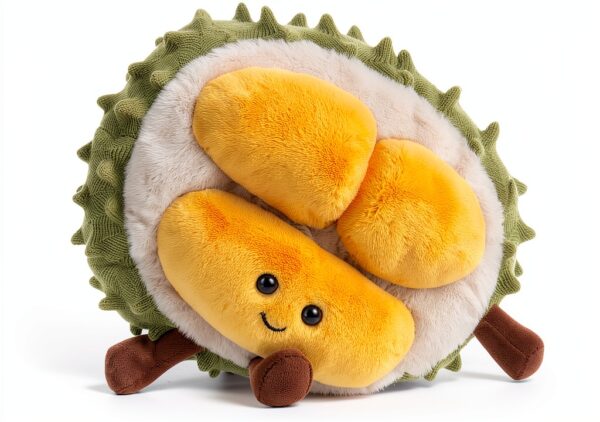 Apricot Lamb Durian Plüschtier für Kinder – Gelb 14 cm Stofftier-3