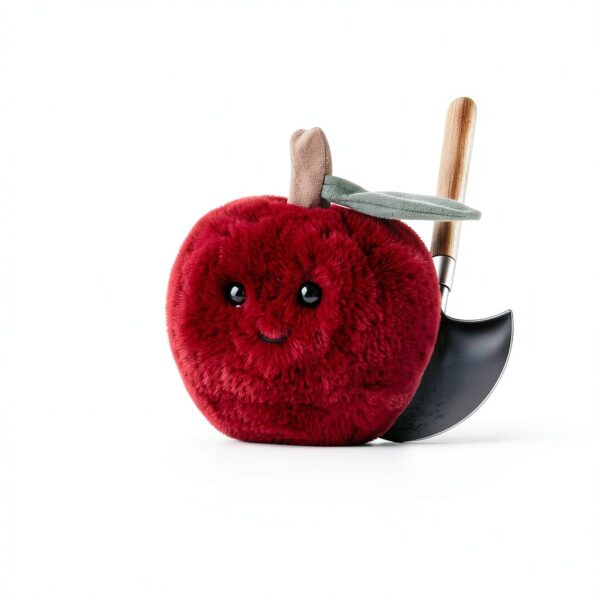 Apricot Lamb Apfel Essen Plüsch 13 cm Rot Kuscheltier für Kinder-3