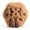Apricot Lamb Köstliche Waffeln Essen Nachtisch Plüschtiere für Kinder, weiche niedliche Kuscheltier für Baby Mädchen und Jungen, Flauschige Köstliche Waffeln Braun 9 cm-5