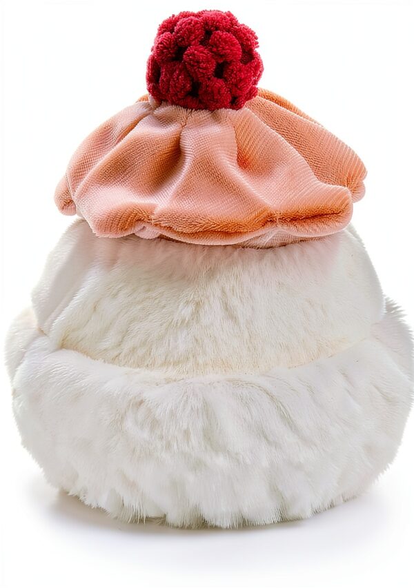 Apricot Lamb Himbeere Mochi Essen Nachtisch Plüschtiere für Kinder, weiche niedliche Kuscheltier für Baby Mädchen und Jungen, Flauschige Himbeere Mochi Rot 11cm-4