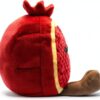 Apricot Lamb frische Granatapfel Plüschtiere für Kinder, weiche niedliche Kuscheltier für Baby Mädchen und Jungen, Flauschige Obst Granatapfel Rot 12 cm-4