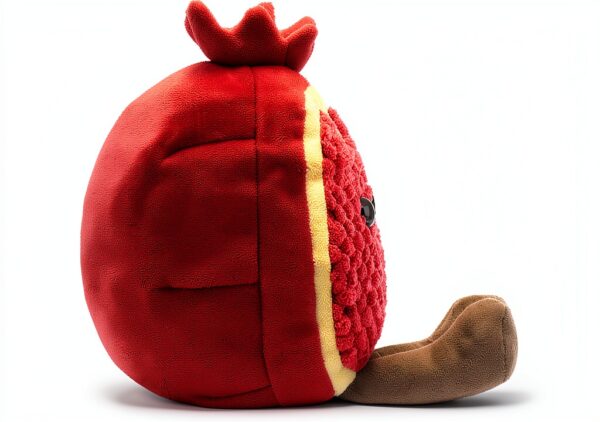 Apricot Lamb frische Granatapfel Plüschtiere für Kinder, weiche niedliche Kuscheltier für Baby Mädchen und Jungen, Flauschige Obst Granatapfel Rot 12 cm-4