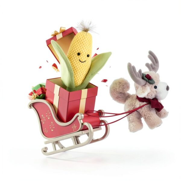 Apricot Lamb – Kuscheltier frischer Mais 17 cm – Gemüse Plüschtier Plüsch Spielzeug weich&waschbar Geschenk für Kinder Baby Mädchen Junge-1