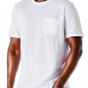 JACK & JONES Herren T Shirt Solid Crew Neck – weiß, reguläre Passform-0