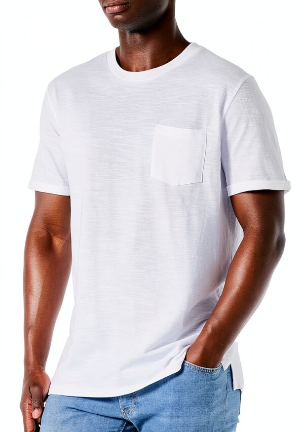JACK & JONES Herren T Shirt Solid Crew Neck – weiß, reguläre Passform-0