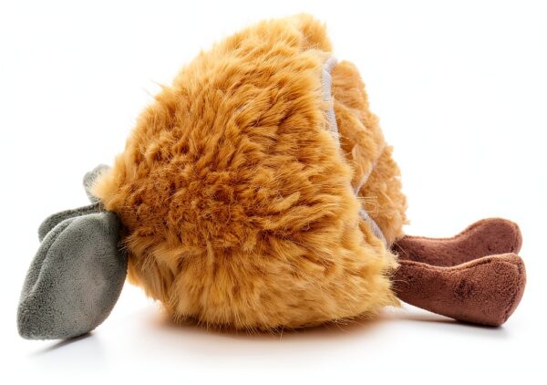 Apricot Lamb unschuldige Zitrone Obst Plüschtiere für Kinder, weiche niedliche Kuscheltier für Baby Mädchen und Jungen, Flauschige unschuldige Zitrone Gelb 8 cm-4