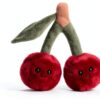 Apricot Lamb Köstliche Kirsche Plüschtiere für Kinder, weiche niedliche Kuscheltier für Baby Mädchen und Jungen, Flauschige Kirsche Obst Rot 20 cm-5