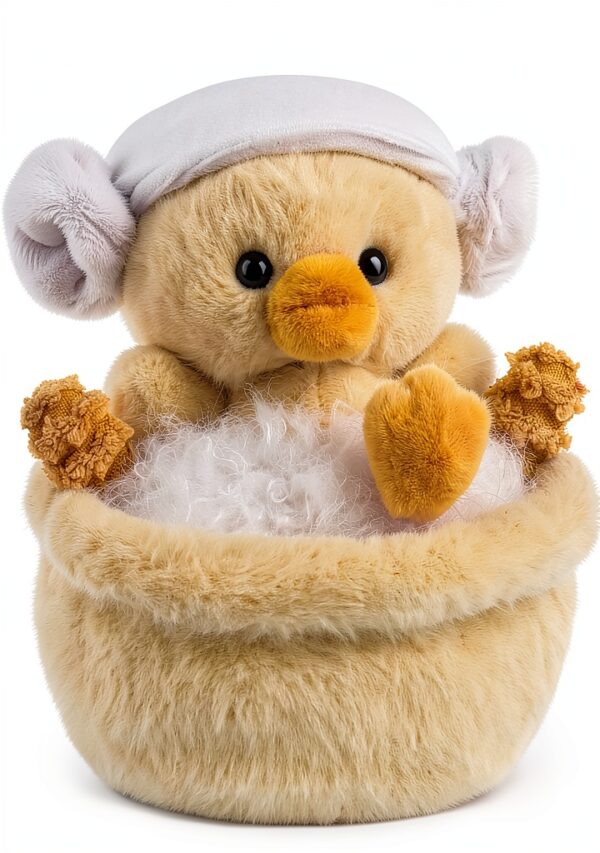 Apricot Lamb Bade Ente Plüschtiere für Kinder, weiche niedliche Kuscheltier für Baby Mädchen und Jungen, Flauschige Bade Ente Gelb 15cm-1