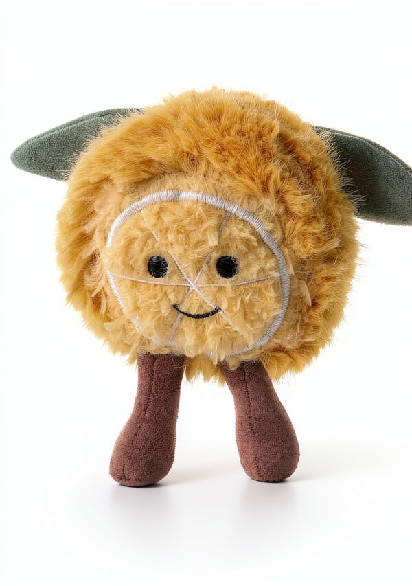 Apricot Lamb unschuldige Zitrone Obst Plüschtiere für Kinder, weiche niedliche Kuscheltier für Baby Mädchen und Jungen, Flauschige unschuldige Zitrone Gelb 8 cm-3