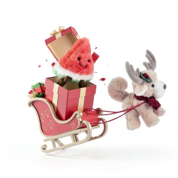 Apricot Lamb Wassermelon Plüsch Obst – rotes Plüschtier Modell 23019-1