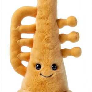 Apricot Lamb Trompete Musikinstrumente Plüschtiere für Kinder, weiche niedliche Kuscheltier für Baby Mädchen und Jungen, Flauschige Trompete Gelb 21 cm-0