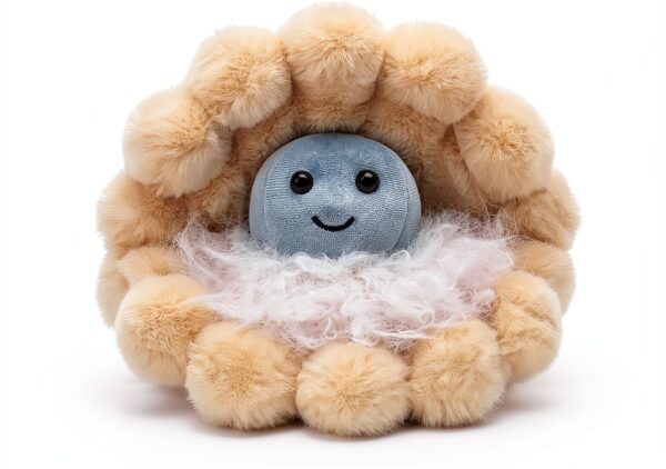 Apricot Lamb Muschel Plüsch Blau 10 cm – weiches Kuscheltier für-0