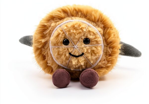 Apricot Lamb unschuldige Zitrone Obst Plüschtiere für Kinder, weiche niedliche Kuscheltier für Baby Mädchen und Jungen, Flauschige unschuldige Zitrone Gelb 8 cm-5