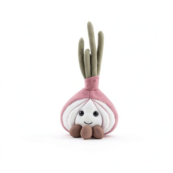 Apricot Lamb Köstliche Zwiebel Plüschtiere für Kinder, weiche niedliche Kuscheltier für Baby Mädchen und Jungen, flauschige Gemüse Zwiebel Lila 24 cm-5