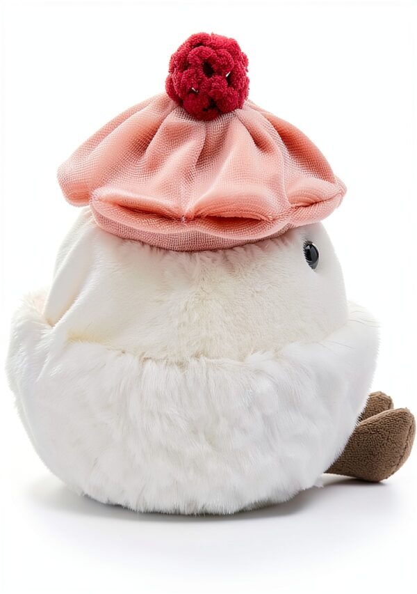 Apricot Lamb Himbeere Mochi Essen Nachtisch Plüschtiere für Kinder, weiche niedliche Kuscheltier für Baby Mädchen und Jungen, Flauschige Himbeere Mochi Rot 11cm-3