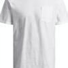 JACK & JONES Herren T Shirt Solid Crew Neck – weiß, reguläre Passform-1