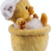 Apricot Lamb Bade Ente Plüschtiere für Kinder, weiche niedliche Kuscheltier für Baby Mädchen und Jungen, Flauschige Bade Ente Gelb 15cm-2