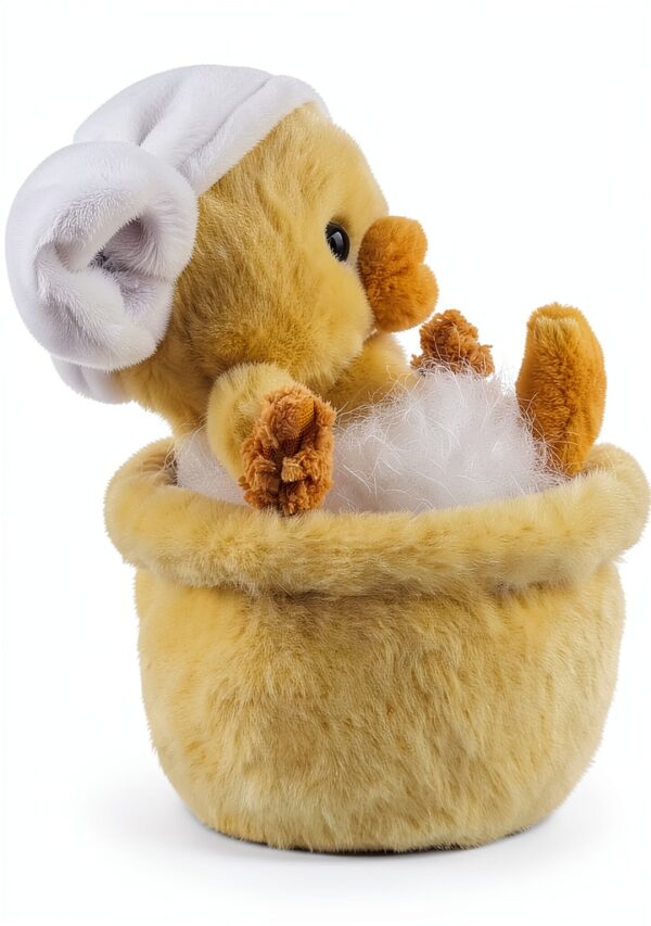 Apricot Lamb Bade Ente Plüschtiere für Kinder, weiche niedliche Kuscheltier für Baby Mädchen und Jungen, Flauschige Bade Ente Gelb 15cm-2