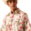 ARIAT Herren Theodore Hemd Apricot Blush, Klassischer Button-Down mit-1