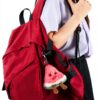 Apricot Lamb Wassermelone Obst Netter Schlüsselanhänger, weich gefüllte Plüsch Schlüsselanhänger Spielzeug für Kinderrucksack, Geldbörse, 9 cm-2