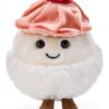 Apricot Lamb Himbeere Mochi Essen Nachtisch Plüschtiere für Kinder, weiche niedliche Kuscheltier für Baby Mädchen und Jungen, Flauschige Himbeere Mochi Rot 11cm-0