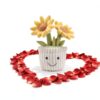 Apricot Lamb Sonnenblume Pflanzen Blume Plüschtiere für Kinder, weiche niedliche Kuscheltier für Baby Mädchen und Jungen, Flauschige Sonnenblume Gelb 23 cm-1