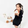 Apricot Lamb Sandwich Lebensmittel Essen Plüschtiere für Kinder, weiche niedliche Kuscheltier für Baby Mädchen und Jungen, Flauschige Sandwich Mehrfarbig 11 cm-2