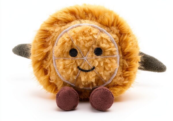 Apricot Lamb unschuldige Zitrone Obst Plüschtiere für Kinder, weiche niedliche Kuscheltier für Baby Mädchen und Jungen, Flauschige unschuldige Zitrone Gelb 8 cm-2