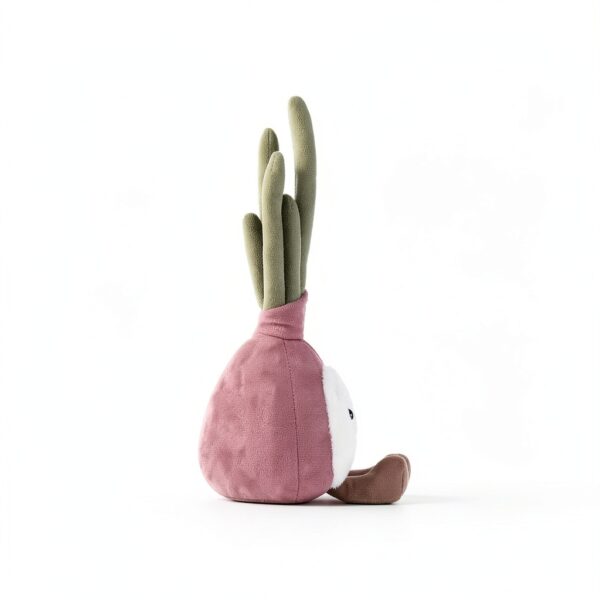 Apricot Lamb Köstliche Zwiebel Plüschtiere für Kinder, weiche niedliche Kuscheltier für Baby Mädchen und Jungen, flauschige Gemüse Zwiebel Lila 24 cm-3